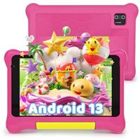 Hyjoy 7 Inch Android 13 Tablet for Kids with Parental Control APP, 5GB+32GB+128GB Expand, 0.3MP+2MP, 2500mAh, Wi-Fi 6, Bluetooth5.0, Type-C, Kids Tablet with Shockproof Case