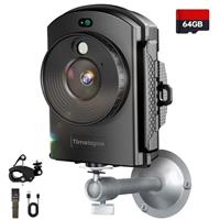 Time Lapse Camera for Outdoor Construction - 180 Days Shooting, with Laser Positioning, Taking 1080P AVI Videos & Photos for Plant Growth, Landscape, Cooking, Drawing, Arts and Crafts(64GB TF Card)