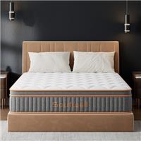 Soufwell Double Mattresses 10 Inch, Memory Foam Mattress 4FT6, Pocket Spring Double Mattress, Medium Firm with Motion Isolation, Hybrid Zoned Coil Orthopedic Matress in a Box, with OEKO TEX