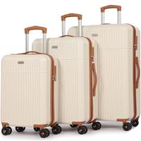H.yeed Luggage Sets Suitcase Carry On Hand Cabin ABS Hard Shell 4 Double Spinning Wheels TSA Lock Small/Medium/Large Luggage Suitcase - 3 Piece Set (20"/24"/28")
