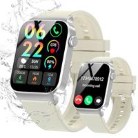 STECEi Smart Watch for Men Women Answer/Make Call, 1.85" HD Smartwatch with Heart Rate/Sleep/Steps Monitor, 110+ Sports Fitness Watch, IP68 Waterproof Activity Tracker Watch for Android iOS, Rose Gold