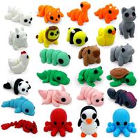25PCS Mini Animal Figurines Set, 3D Printed Articulated Flexible Fidget Toys for Adults, Stress Relief Sensory Toys, Cute Desk Decor for Home Office, Party Favors, Gift Ideas