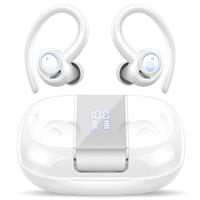 VKROBAG Wireless Earbuds, 2025 Bluetooth 5.3 Headphones with ENC Noise Canceling Mic, 48H Sport Ear Buds with Earhooks, 3D Stereo, LED Display, IPX7 Waterproof Wireless Earphones for Gym, Running