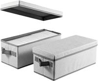 JF HOME BLISS Cube Storage Box Collapsible Organizer Bin 27x27x28cm Cubes Fabric Storage Bins with Handles Open-Top Toys Box for Closet Shelves Drawer Bedroom