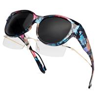 Face Shadow Polarized Sunglasses Fit Over Glasses for Women Oversized Sunglasses to Go Over Glasses UV Protection Lightweight