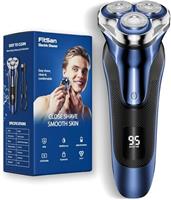 FitSan Electric Razor for Men: Wet & Dry Beard Shavers-IPX7 Waterproof -Rechargeable Cordless Foil Shaver with Pop up Trimmer -Travel Lock - Close Shave & SkinProtect
