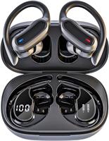 TRAUSI Wireless Earbuds Bluetooth Headphones, Bluetooth 5.3 Stereo Over Ear Buds,Noise Cancelling Mic, IPX7 Waterproof Headset for Workout/Running