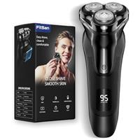 FitSan Electric Razor for Men: Wet & Dry Beard Shavers-IPX7 Waterproof -Rechargeable Cordless Foil Shaver with Pop up Trimmer -Travel Lock - Close Shave & SkinProtect