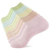YOJOOM Trainer Invisible Ankle No Show Socks for Womens Cotton Non Slip Silicone Sports Low Cut Casual Ladies Socks 5 Pairs
