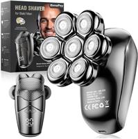 Head Shavers for MenEenaPey 5 in 1 Electric Rotary Shaver with 7D Floating HeadIPX7 Waterproof and Type C Rechargeable Grooming Kit