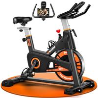Exercise Bike for Home Gym Use, Wenoker Spin Bike Exercising Equipment, Indoor Cycling Exerciser with LCD Display & Tablet Holder Fitness Machine