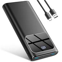 Power Bank High-Speed Charging 10000mAh, Portable Charger Dual Current Mode Phone Battery Pack with USB C Input & Output, PowerBank Triple 3A for iPhone iPad Samsung Xiaomi Android Long Life Recharge
