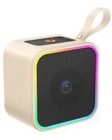 Bluetooth Portable Speaker, Bluetooth 5.3 Leather Wireless Speaker with Lights HiFi Stereo Sound, Small Speaker with Built-In Mic 10H Playtime Dustproof Waterproof for Home Garden Camping Travel New