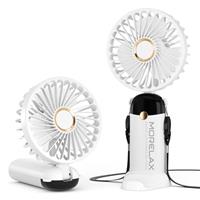 Morelax Handheld Mini Fan,USB Rechargeable Fodable Personal Fans 4000mAh,90 Adjustable, 6 Speed Strong Wind,Portable Fan Pocket Design 5 IN 1Cooling Table Fan for Office School Outdoor Travel