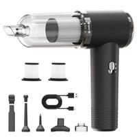 Car Vacuum Cleaner, 12000Pa Handheld Vacuum Cleaner, 5200mAh 5-in-1 Car Hoovers Cordless Powerful with 2 HEPA Filters for Car, Home, Vacuum Storage Bags and Pet Hair Cleaning