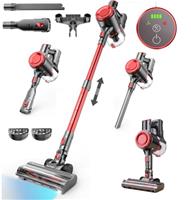 OLAYMEY Cordless Vacuum Cleaner 7 in 1, 45KPA Stick Vacuum Up to 50Mins Runtime, Upright Self-Standing Lightweight Handheld Vacuums with Detachable Battery for Hardwood Floor Carpet Car Pet Hair