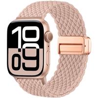 Maledan Braided Strap Compatible with Apple Watch Strap 41mm 40mm 38mm 42mm 44mm 45mm 46mm 49mm, Adjustable Nylon Stretchy Magnetic Sport Band for iWatch Strap Series 10 9 8 7 6 5 4 3 2 1 SE Ultra