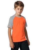 ANGEL CITIZ Kids Short Sleeve Rash Vest UPF 50+ Boys Swim Top UV Shirts Quick Dry Girls Rash Guard Swimwear Age 7-13