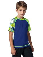 ANGEL CITIZ Kids Short Sleeve Rash Vest UPF 50+ Boys Swim Top UV Shirts Quick Dry Girls Rash Guard Swimwear Age 7-13