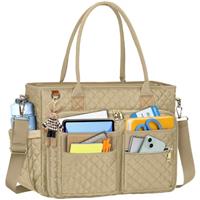 RAINSMORE Laptop Tote Bags for Women Teacher Bag Large Work Bag Computer Messenger Briefcase with Insulated Pocket for Office, College, Nursing