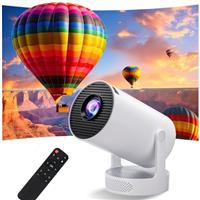 Projector, Portable Mini Projector with WiFi 6 and Bluetooth 5.0, Smart Projector 4K 1080P Support, 280 ANSI Lumens, Auto Keystone Video Projector for Bedroom Home Outdoors (White)