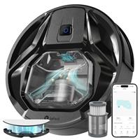 Lefant M320 Robot Vacuum Cleaner With Mop, 6000Pa Ultra Strong Suction, 7.9cm Thin 28cm DIA, 210 Minutes of Constant Vacuuming, Alexa Voice Control, Carpet Detection, Ideal for Pet Hair, 2.4G Wi-Fi