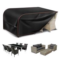 Garden Furniture Covers Waterproof with Air Vent 420D Rectangular Rattan Patio Outdoor Furniture Covers Waterproof for 250x210x90CM Outdoor Table Chairs Sofa Bistro Set Outside Seating