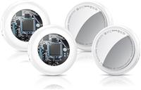 Air Tracker Tag Bluetooth Item Finder, Compatible with Apple Find My APP (iOS Only), 100dB Beep Smart Tag, Replaceable Battery, Item Finder and Locator for Keys/Luggage/Bags/Wallets etc., White 4 Pack