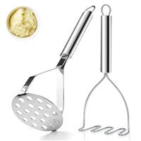 ReaNea Potato Masher Stainless Steel 2pcs, Mashed Potato Masher Kitchen Tool, Durable Mash Potatoes Masher Kitchen Utensils, Kitchen Gadgets Easy to Clean
