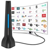 Portable Indoor Tv Aerial, Digital Ariels for Tv with Booster, High Gain Freeview Aerial Indoor, 4k Smart Hdtv Antenna for Usb Television channels & VHF/UHF/DAB