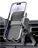 Hoppac Phone Holder for Cars, Air Vent Car Phone Mount, Upgrade Hook 360 Rotation One Button Release, Adjustable Support Feet, Universal Mobile Cradle Compatible with iPhone Max Android 4-7