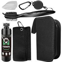 4PCS Golf Club Cleaning Kit - Includes Golf Club Cleaning Brush and Groove Cleaner, Golf Towel, 100ml Spray Bottles Clear Empty and Small Cleaner Golf Tool Bag