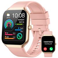 Jugeman Smart Watch for Women-Answer/Make Calls, 1.96" HD Fitness Watch with Heart Rate Sleep Monitor, Step Counter, 110+ Sports Modes Activity Trackers, IP68 Waterproof Smartwatch for Android iOS