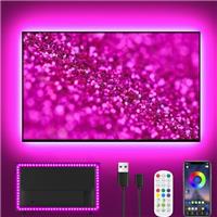 TV Led Lights, 3M TV Backlight for 35-55 Inch TVs, RGB Led Strip Light Music Sync with TV USB Powered, Bluetooth APP & Remote Control Colour Changing Strip Lights for Bedroom Home Decor