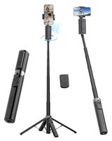 AOCHUAN Face Tracking Tripod for iPhone,57'' Expandable Selfie Stick for iPhone,Phone Tripod for Android with Remote, No APP,Gesture Control,Content Creator Essentials for YouTube, Tiktok,Smart M3