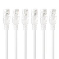 Tecmojo CAT6 UTP LAN Ethernet Network Patch Cable, Gigabit Pure Copper 24AWG LSZH PATCH CORD White 0.5M, 6 Pack