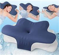 Cervical Memory Foam Pillow for Neck and Shoulder Pain - Adjustable Orthopedic Pillow with Armrest Design - Ergonomic Bed Pillow with Washable Cover for Side, Back & Stomach Sleepers - 100-Night Trial