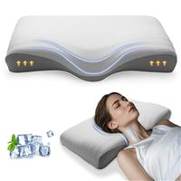 CloudNook Memory Foam Pillow for All Sleepers, Orthopedic Neck Support Pillow for Neck and Shoulder Pain Relief (Grey)