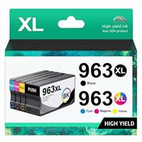 colorfly 937XL 937e (with Chip) Ink Cartridges Compatible with HP 937XL 937E 937 HP Officejet Pro 9110b 9120b 9130b 9720 9730 (4 Pack)