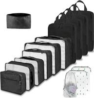 Packing Cubes for Suitcase 10 Sizes Suitcase Organizer Bags 10 Pcs Compression Packing Cubes