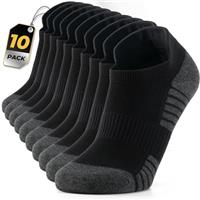 RUIXUE Mens Sports Socks 10 Pairs Breathable Trainer Running Socks for Women Men, Cotton Walking Sock Low Cut Ankle Hiking Sock for Casual and Athletic Wear