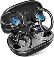 Wireless Earbuds, 2025 Bluetooth 5.4 Headphones Sport, 3D Stereo Deep Bass Earphones, 4 ENC Noise Cancelling Mic, 50 Hrs USB-C IP-X7 Waterproof in Ear Buds Android iOS for Running Gym Workout, Black