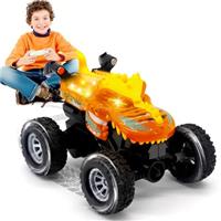 DELEE Remote Control Car Dinosaur RC Toy Cars with LED Eyes Music Sound Mini Stunt Car Toys Birthday Gifts for Kids Age 3 4 5 6 7 Years Old Toddlers Boys Girls