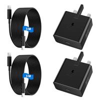 USB C Charger for iPhone 16 15, 20W USB C Plug with Cables Fast Charger Plug 2 Pack Type C UK Wall Phone Power Adapter for i Phone 16 15 Pro Max/16 15 Pro/iPad Pro/Air/Samsung S25 Ultra/S24/S23