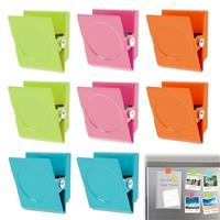 LUCTHY Fridge Magnets Clips, Strong Whiteboard Magnets Coloured Magnetic Clips Scratch-Resistant for Kids and Adults