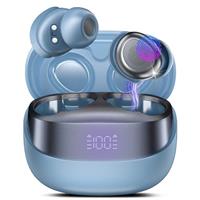 DUSONLAP Wireless Earbuds, Mini Sleep Earbuds Bluetooth 5.4 Headphones In Ear Noise Cancelling Mic, 47H Playtime Ear Buds, IPX7 Waterproof Wireless Earphones, LED Display, Touch Control, USB-C
