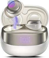 DUSONLAP Wireless Earbuds, Mini Sleep Earbuds Bluetooth 5.4 Headphones In Ear Noise Cancelling Mic, 47H Playtime Ear Buds, IPX7 Waterproof Wireless Earphones, LED Display, Touch Control, USB-C
