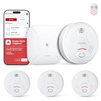 X-Sense Smoke Alarm for Home, Base Station SBS50 Required, All-in-One Control with the X-Sense Home Security AppSD11-MR1-Pack