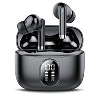 Wireless Headphones, 2025 New Bluetooth 5.4 Earphones HiFi Stereo with 4 ENC Mic, 40H Mini Ear Buds In-Ear Noise Cancelling Earbuds with LED Screen, Ultra Light USB-C Bluetooth Earbuds for Android iOS