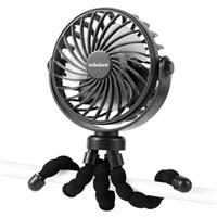 welodorir Portable Pram Fan, Personal rechargeable USB Fans, With Flexible Tripod Clip On Baby Car Seat Small Mini Handheld Fan, for Crib Bike Treadmill Camping and Student Bed Desk